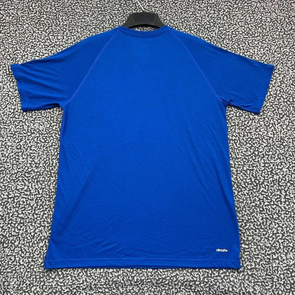 Kansas Jayhawks Shirt Men Large Blue Adidas Short Sleeve Crew Neck‎ New L